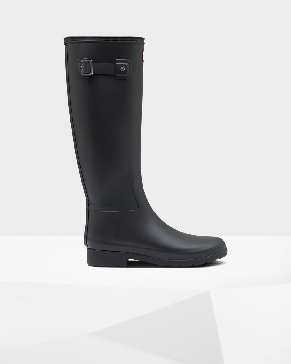 Womens Hunter Refined Slim Fit - Tall Rain Boots Black - 4582-NFZTB